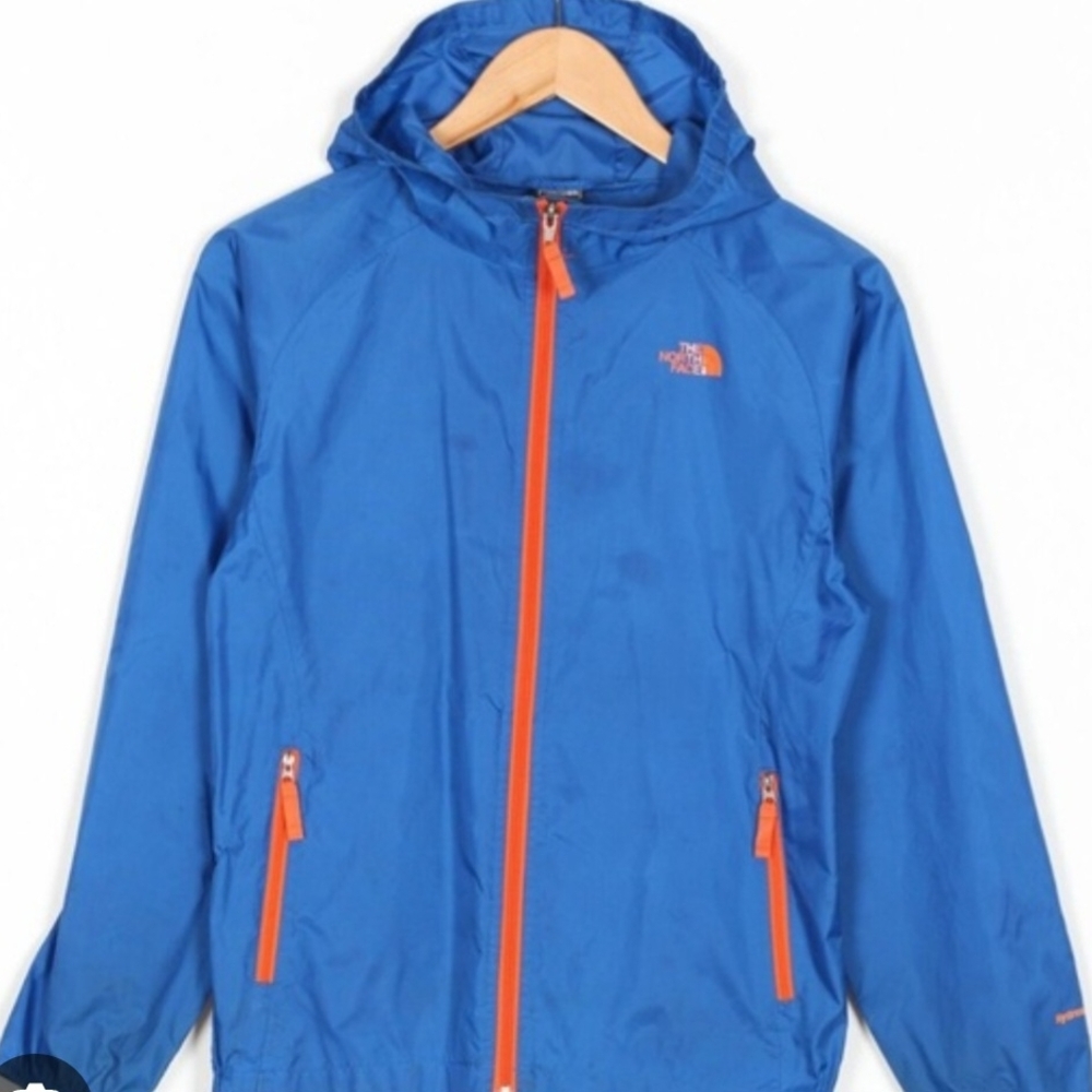 The North Face Blue Jacket with Orange Accents